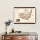 Vintage Map of Suffolk England, 1831