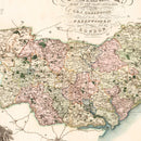Vintage Map of Suffolk England, 1831