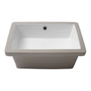 Modern Rectangular Undermount Bathroom Sink With Overflow Ceramic by HouseOfZazla