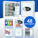 48 Keys, Key Cabinet Digital Keypad Wall Safe - White by HouseOfZazla
