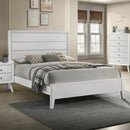 3 Piece Contemporary Bed Set With Wave Texture Panels And Angled Legs by Unique Piece Furniture