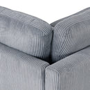 5 Pieces L shaped Sofa with Removable Ottomans and comfortable waist pillows
