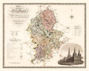 Vintage Map of Stafford England, 1830