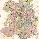 Vintage Map of Salop England, 1830