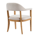 Wood Frame Upholstered Dining Chairs with Armrests (Set of 2) by HouseOfZazla
