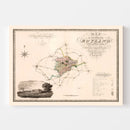 Vintage Map of Rutland England, 1831