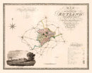 Vintage Map of Rutland England, 1831