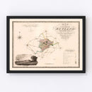 Vintage Map of Rutland England, 1831