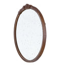 Round Hand Carved Rose Antique Mirror Frame, Wall Mirror For Live Space by Unique Piece Furniture
