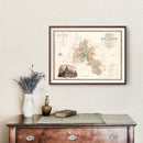 Vintage Map of Oxford England, 1834