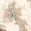 Vintage Map of Oxford England, 1834