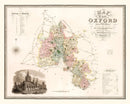 Vintage Map of Oxford England, 1834