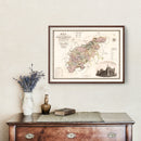 Vintage Map of Northampton England, 1830