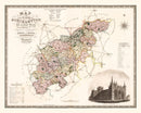 Vintage Map of Northampton England, 1830