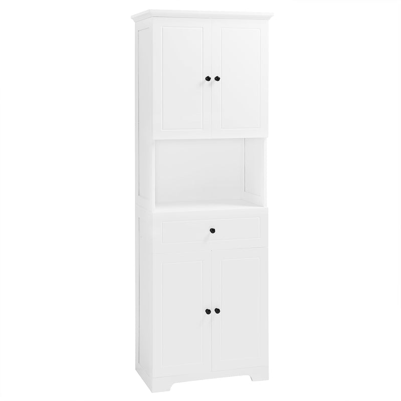 Walker Edison | White Tall Bathroom Storage Cabinet