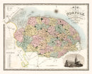 Vintage Map of Norfolk England, 1834