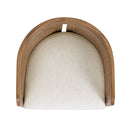 Lilith - Curved Upholstered Dining Chair, Stain Resistant High - White Pepper by HouseOfZazla
