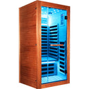 Single Person Sauna Room With LED Lighting, Epoxy Heating Plates, And Compact Design - American White Oak by HouseOfZazla