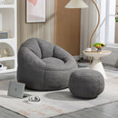 Bedding Bean Bag Sofa Chair High Pressure Foam With Footrest by Unique Piece Furniture