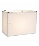 16"W x 11"H Rectangular Drum Lampshade Softback White