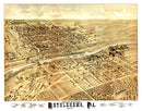 Vintage Map of Bethlehem, Pennsylvania 1878