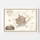 Vintage Map of Monmouth England, 1831