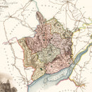 Vintage Map of Monmouth England, 1831