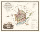 Vintage Map of Monmouth England, 1831