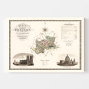 Vintage Map of Middlesex England, 1829
