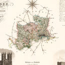 Vintage Map of Middlesex England, 1829