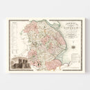 Vintage Map of Lincoln England, 1831