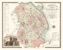 Vintage Map of Lincoln England, 1831