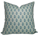 Rajmata Tonal Pillow Cover in Blue/Blue, Peter Dunham Textiles