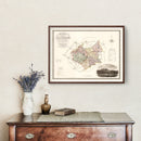 Vintage Map of Leicester England, 1830