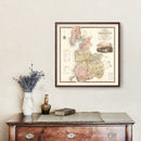 Vintage Map of Map of the county palatine of Lancaster England, 1830
