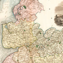 Vintage Map of Map of the county palatine of Lancaster England, 1830