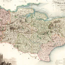 Vintage Map of Kent England, 1829
