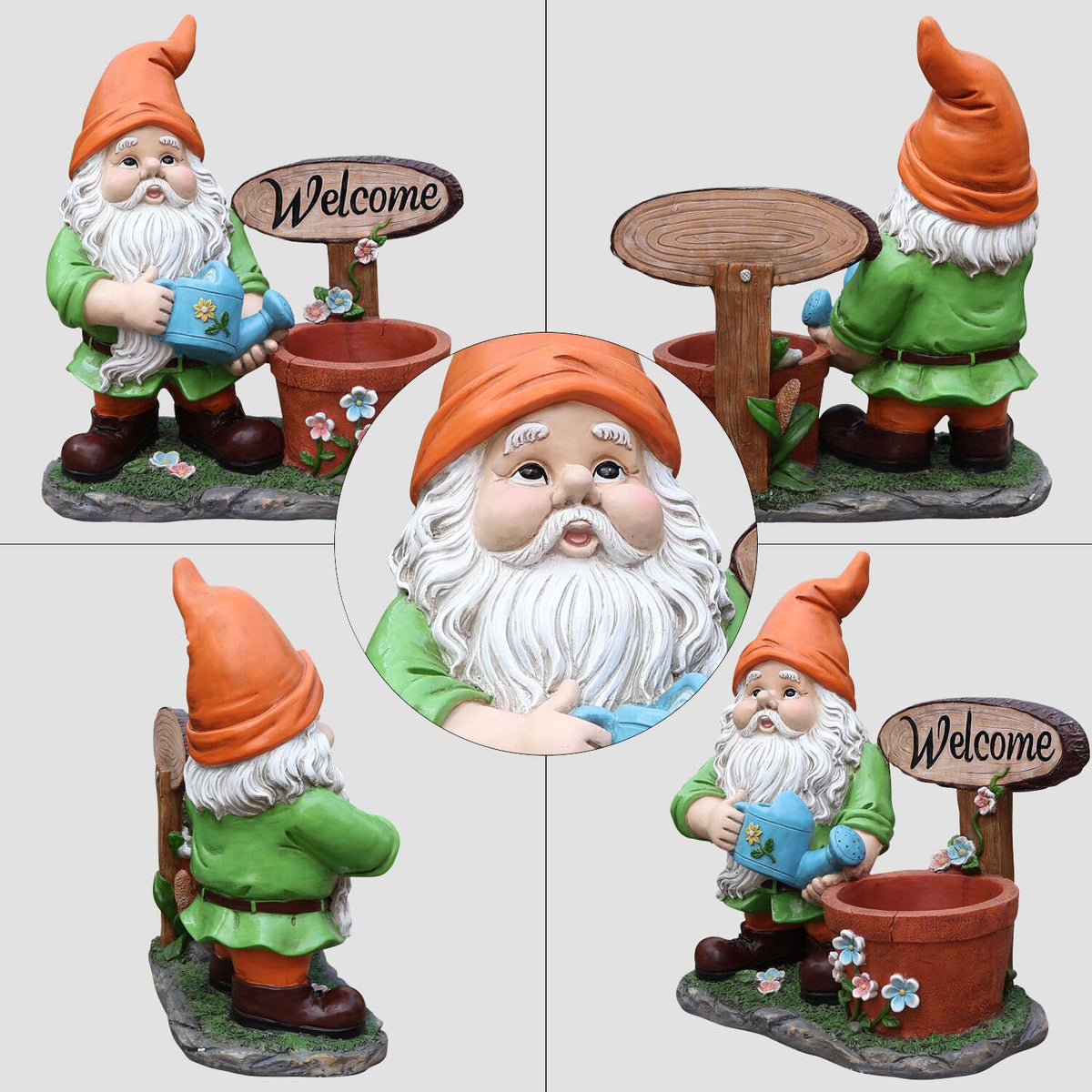 Outdoor Garden Gnome Flower Pot Planter, photo 3 of 10