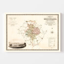 Vintage Map of Huntingdon England, 1831