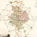 Vintage Map of Huntingdon England, 1831