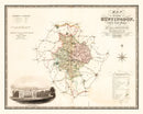 Vintage Map of Huntingdon England, 1831