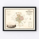 Vintage Map of Huntingdon England, 1831