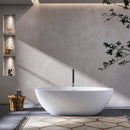 70.87 Inch Freestanding Solid Surface Soaking Bathtub