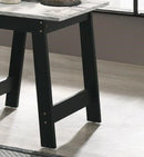 Kenzo - End Table With Faux Marble Top Finish - Black by HouseOfZazla