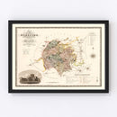 Vintage Map of Hereford England, 1831