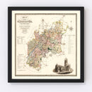 Vintage Map of Gloucester England, 1831