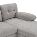 U-Shaped Sectional Sofa 103.5" Fabric Couch With Dual Chaise Lounges, Storage Pockets, Armrest Pillows