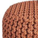 Wynne - Round Knitted Outdoor / Indoor Pouf - Orange by HouseOfZazla
