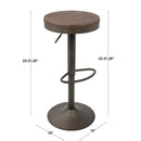 Dakota - Industrial Design Adjustable Barstool (Set of 2) by HouseOfZazla