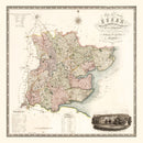 Vintage Map of Essex England, 1831